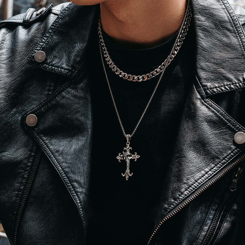 Collana moderna e minimalista con crocifisso in argento sterling 925 Christianartworkshop : un simbolo di santità e purezza - image 1