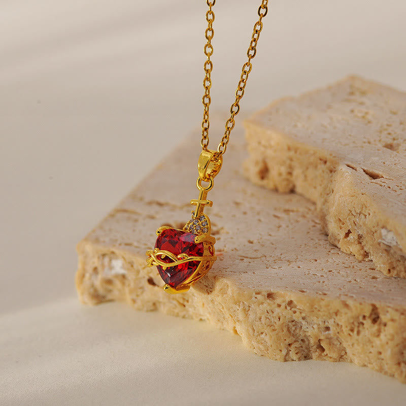 Collana moderna e minimalista con croce d'amore Christianartworkshop : una straordinaria fusione di design contemporaneo e simbolismo senza tempo - image 1