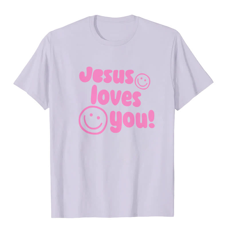 Maglietta Christianartworkshop Jesus Loves You - Viola - 2XL - image 5