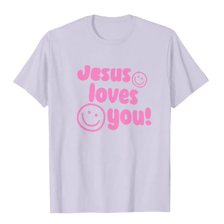 Maglietta Christianartworkshop Jesus Loves You - Viola - 2XL - image 5