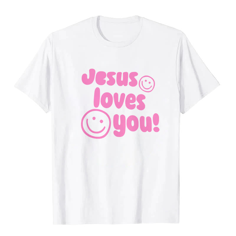 Maglietta Christianartworkshop Jesus Loves You - Bianco - 2XL - image 0