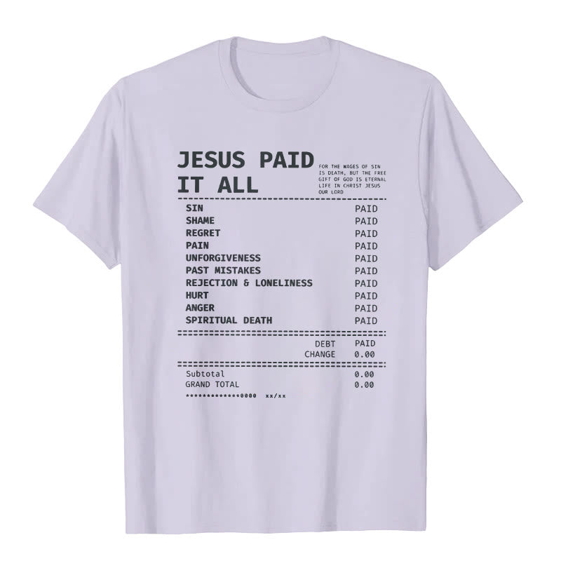 Christianartworkshop Maglietta Jesus Paid It All - Viola - 2XL - image 7