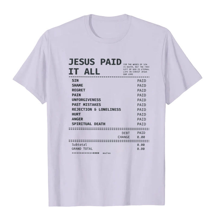 Christianartworkshop Maglietta Jesus Paid It All - Viola - 2XL - image 7