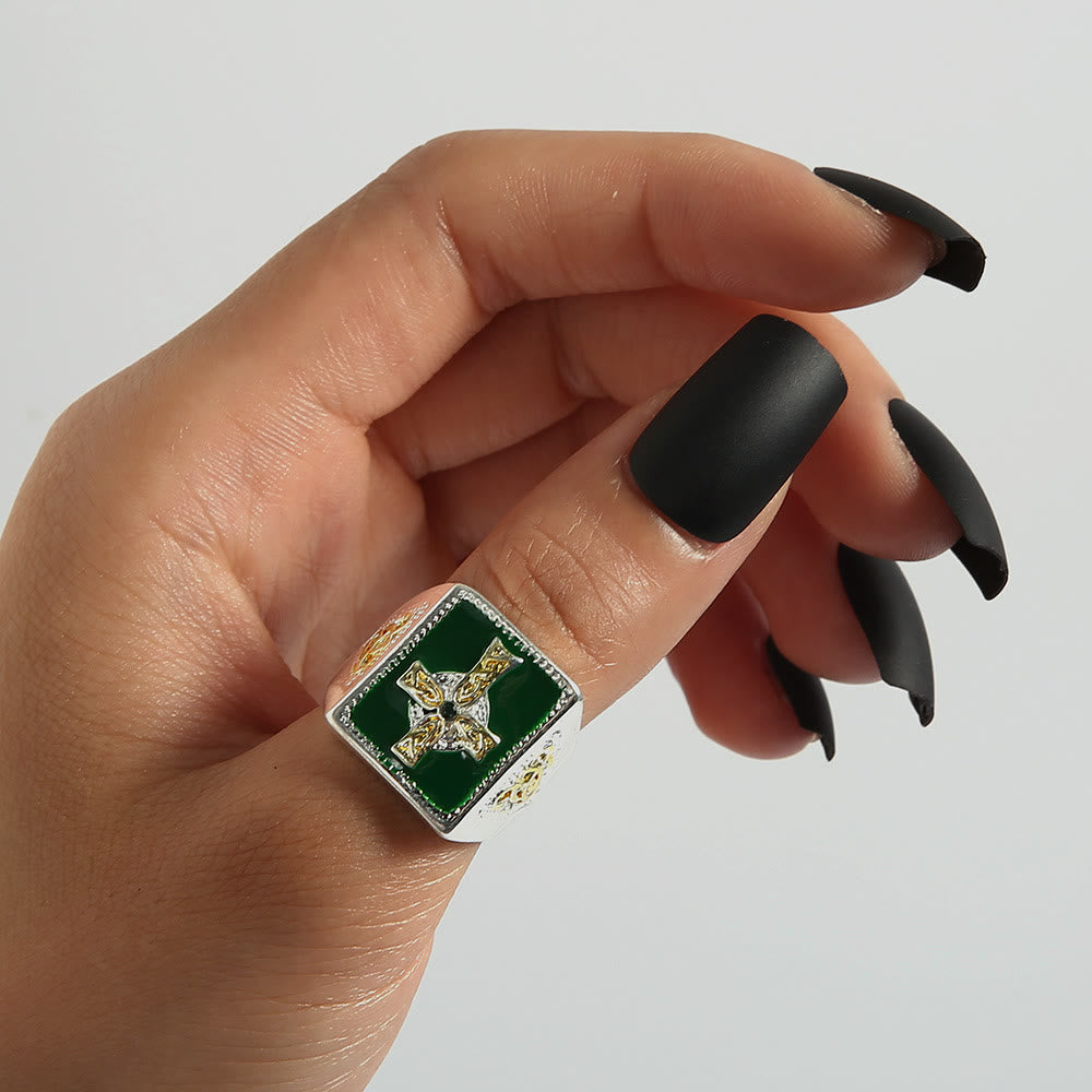 Christianartworkshop Anello di benedizione celtico irlandese con crocifisso vintage e classico: un simbolo di eleganza - image 1