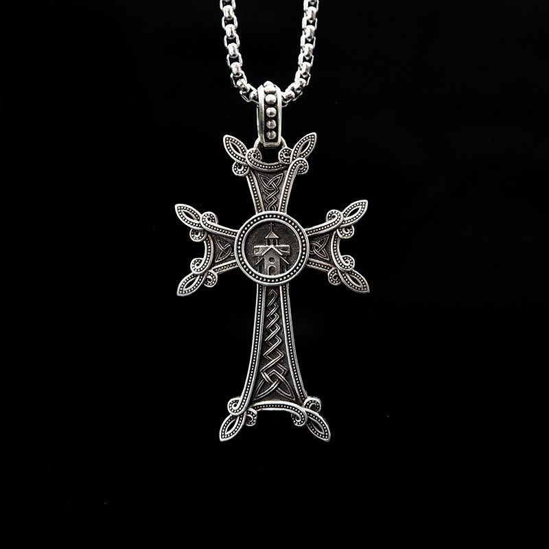 Collana con crocifisso celtico in argento sterling 925 Christianartworkshop : un mix senza tempo di fede e arte - Argento Sterling 925 - image 0