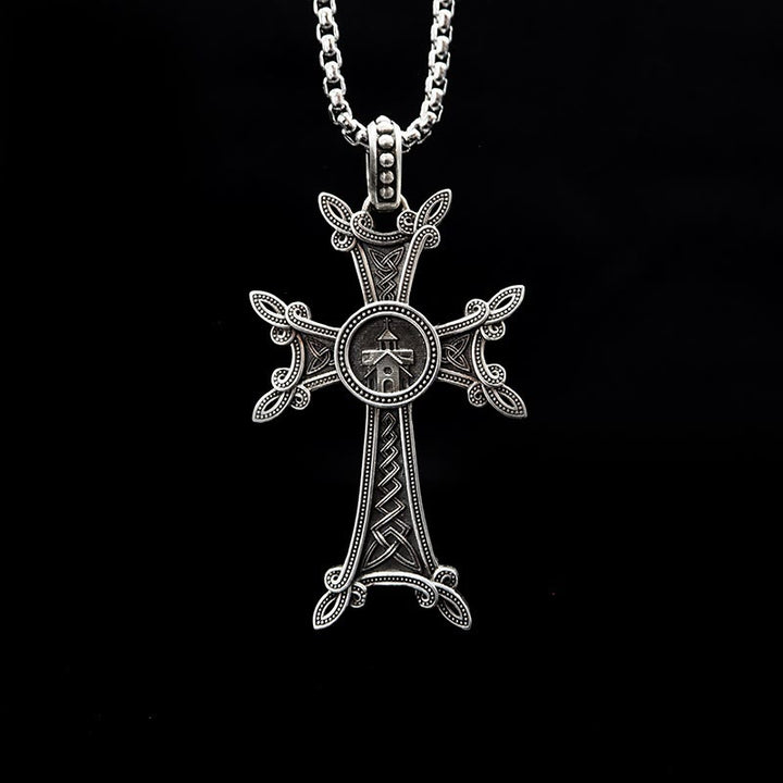 Collana con crocifisso celtico in argento sterling 925 Christianartworkshop : un mix senza tempo di fede e arte - Argento Sterling 925 - image 0