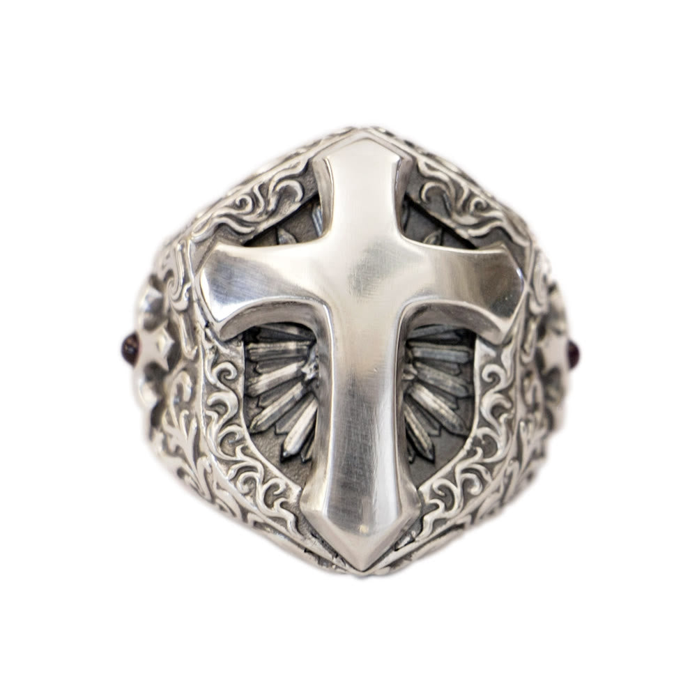 Christianartworkshop Anello con croce divina in argento sterling 925 - Simbolo di connessione spirituale - image 6