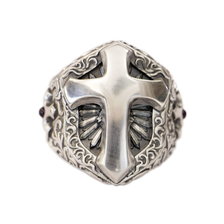 Christianartworkshop Anello con croce divina in argento sterling 925 - Simbolo di connessione spirituale - image 6