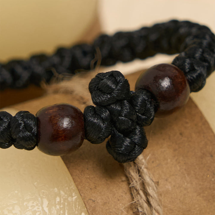 Christianartworkshop Bracciale con nodo a croce blu e nera: un segno di fede - image 8