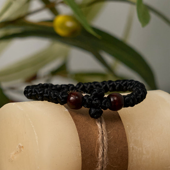 Christianartworkshop Bracciale con nodo a croce blu e nera: un segno di fede - image 12