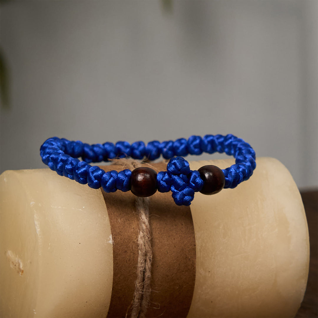Christianartworkshop Bracciale con nodo a croce blu e nera: un segno di fede - image 10