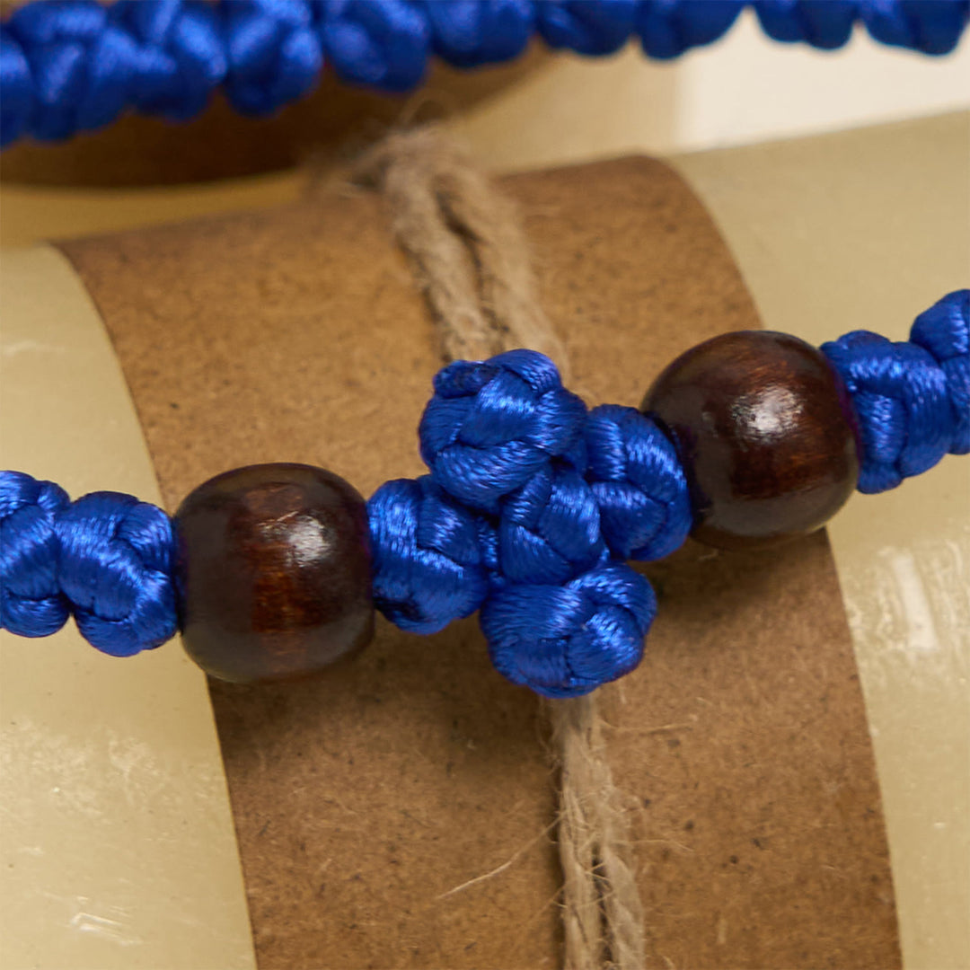 Christianartworkshop Bracciale con nodo a croce blu e nera: un segno di fede - image 6