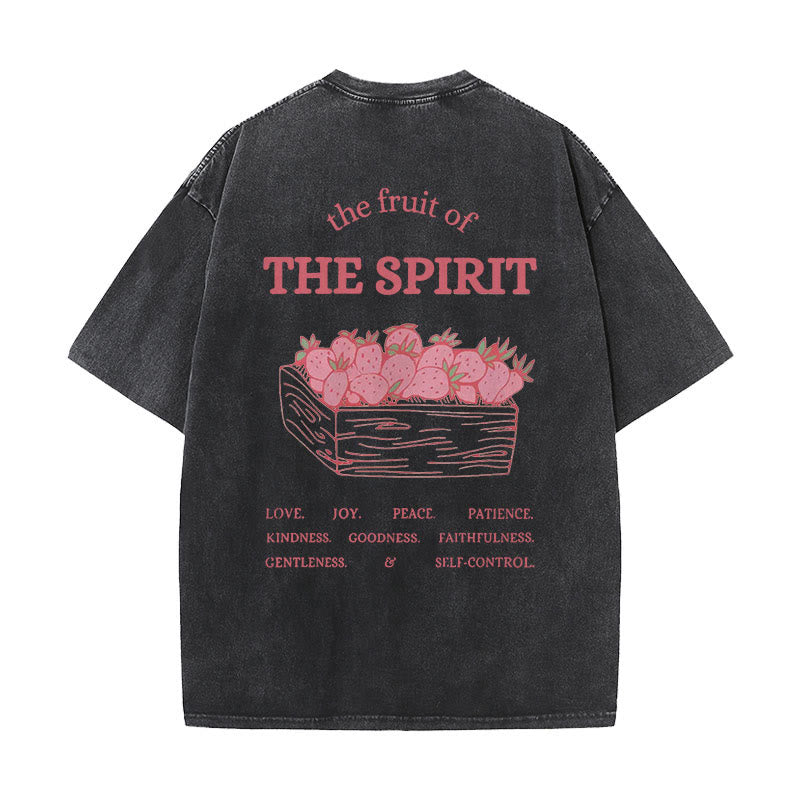 Christianartworkshop Maglietta unisex lavata Fruit Of The Spirit - Nero - 5XL - image 0