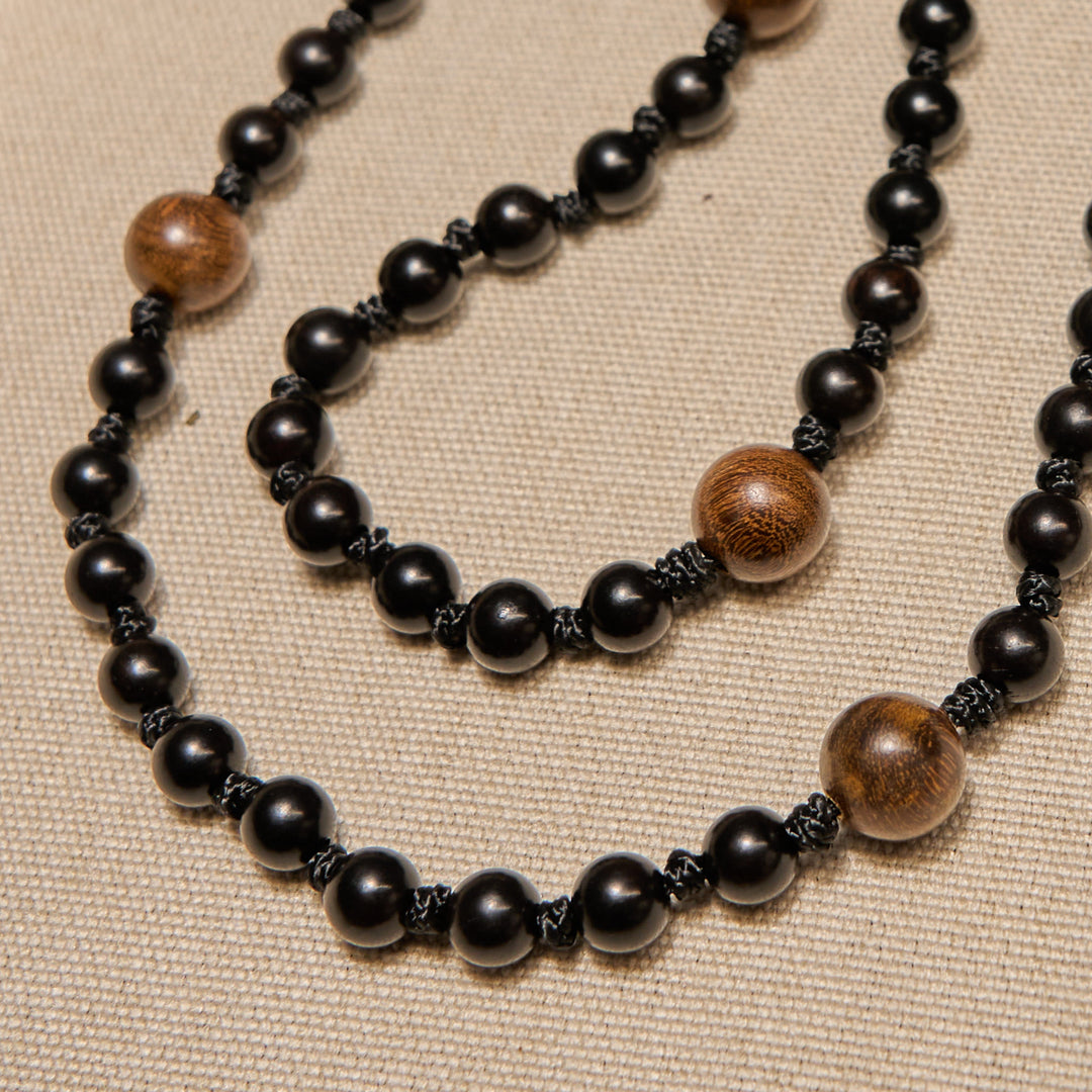 Christianartworkshop Medaglia di San Benedetto e Crocifisso di perle rotonde in legno nero Rosario devozionale benedetto - image 6