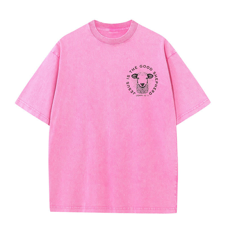 Christianartworkshop "Ha lasciato il 99 per salvarmi" T-shirt unisex lavata - image 11