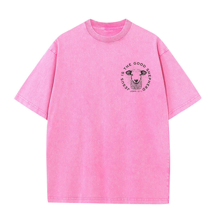 Christianartworkshop "Ha lasciato il 99 per salvarmi" T-shirt unisex lavata - image 11