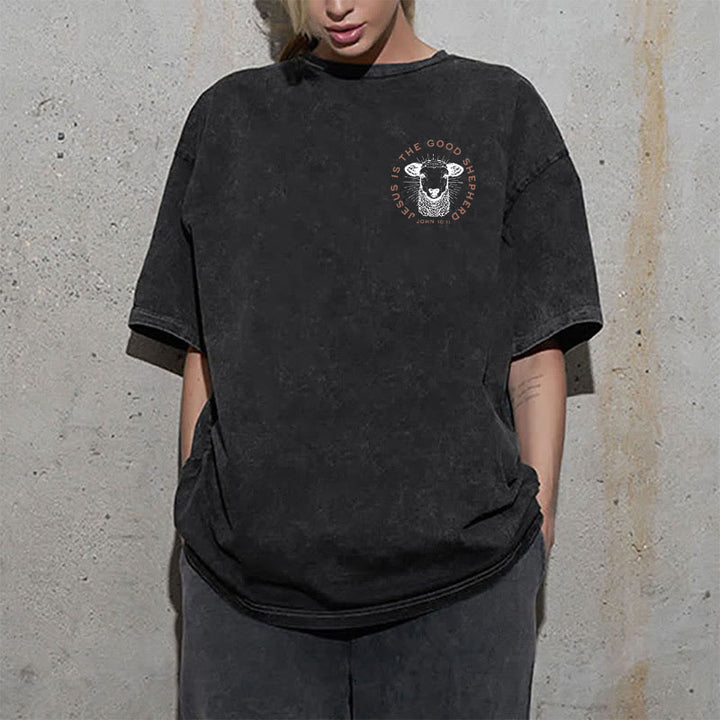 Christianartworkshop "Ha lasciato il 99 per salvarmi" T-shirt unisex lavata - image 18