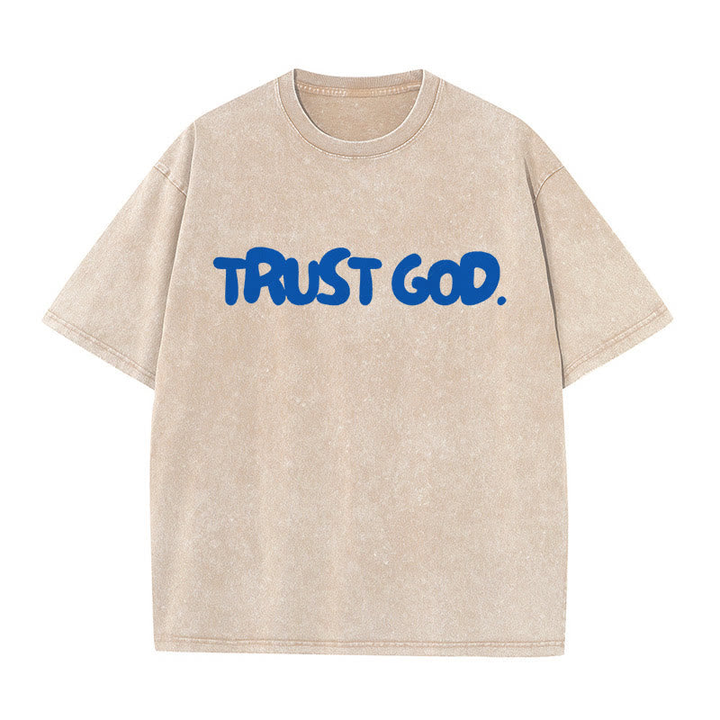 Christianartworkshop Trust In God T-shirt unisex lavata - Albicocca - 5XL - image 4