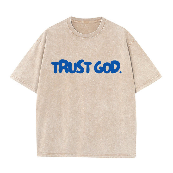 Christianartworkshop Trust In God T-shirt unisex lavata - Albicocca - 5XL - image 4