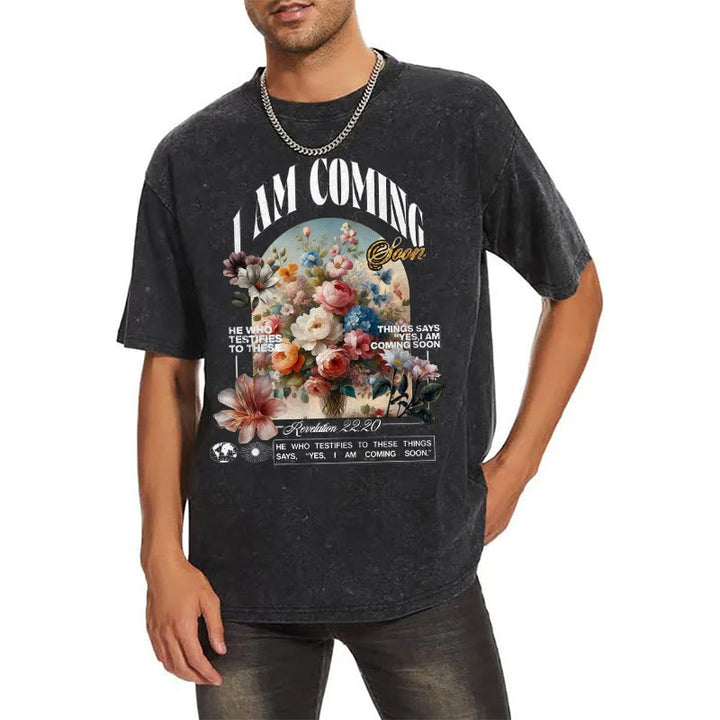 Christianartworkshop I Am Coming Soon - Maglietta unisex lavata - image 2