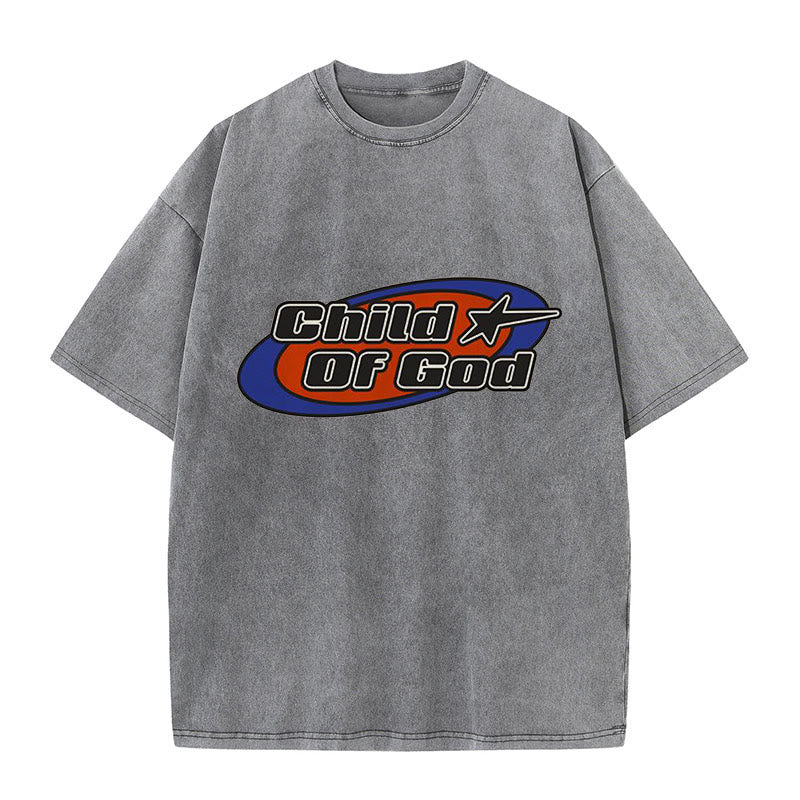 Christianartworkshop Maglietta unisex lavata con grafica Bambino di Dio - Grigio - 5XL - image 7