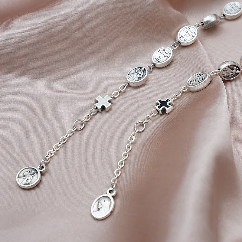 Christianartworkshop Bracciale classico con medaglia miracolosa e croce di San Benedetto: un simbolo senza tempo di protezione divina - image 3