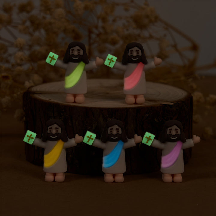 Christianartworkshop 5/10/20/30 pezzi Fede - Mini statuette di Gesù ispirate con la Bibbia in mano - image 1