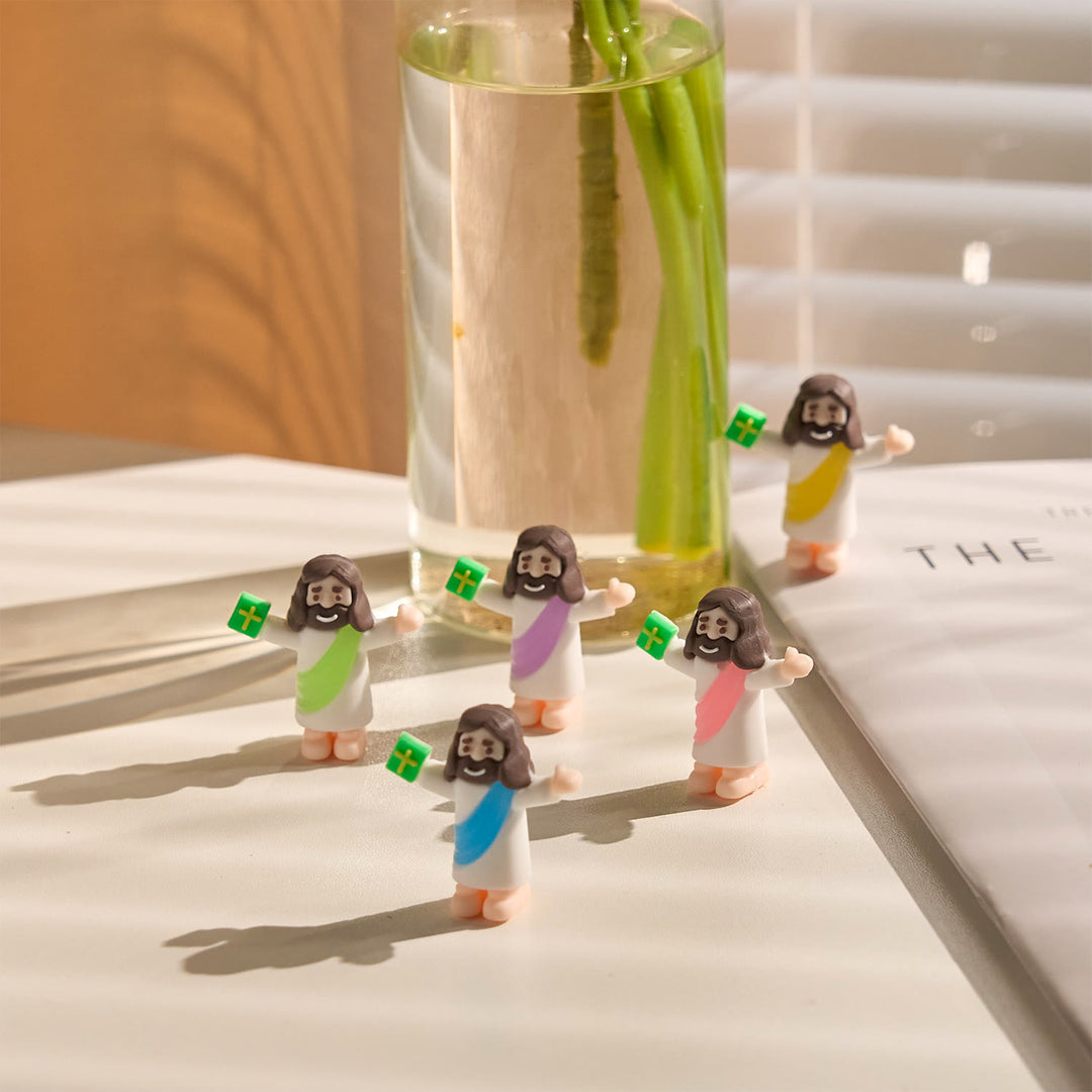 Christianartworkshop 5/10/20/30 pezzi Fede - Mini statuette di Gesù ispirate con la Bibbia in mano - image 6