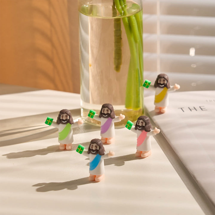 Christianartworkshop 5/10/20/30 pezzi Fede - Mini statuette di Gesù ispirate con la Bibbia in mano - image 6