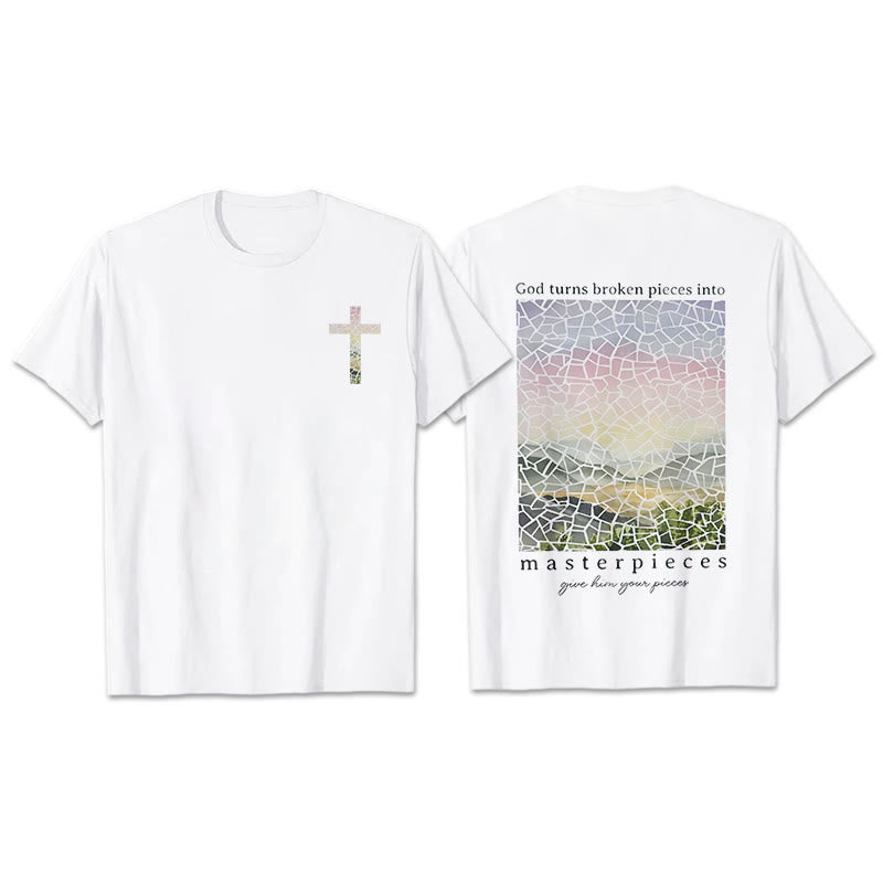 Christianartworkshop Dio trasforma i pezzi rotti in capolavori T-shirt - Bianco - 2XL - image 0