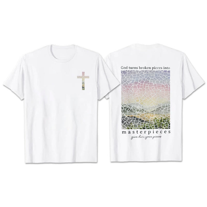 Christianartworkshop Dio trasforma i pezzi rotti in capolavori T-shirt - Bianco - 2XL - image 0