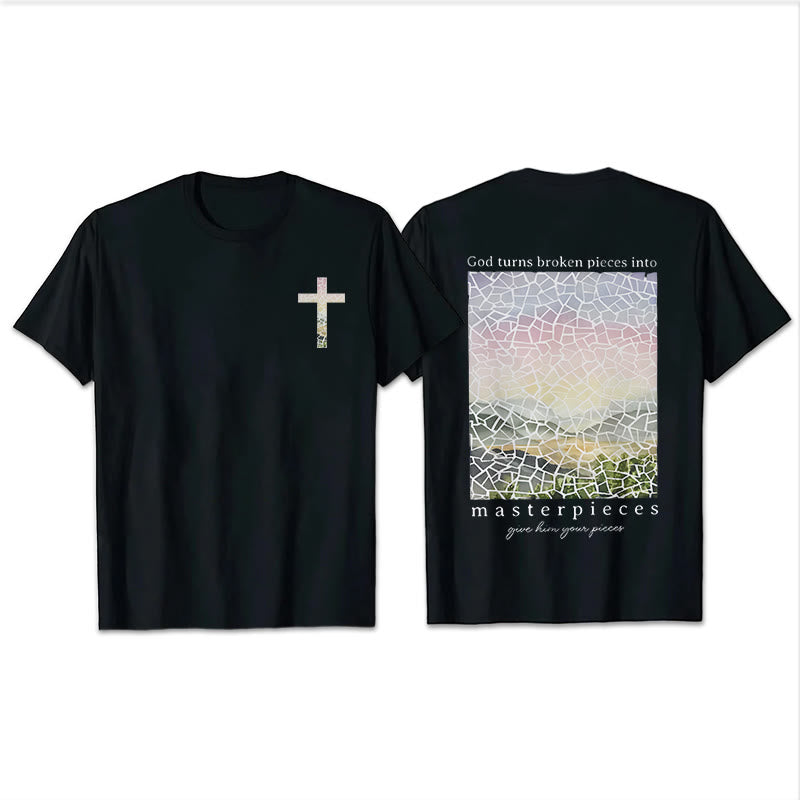 Christianartworkshop Dio trasforma i pezzi rotti in capolavori T-shirt - Nero - 2XL - image 3