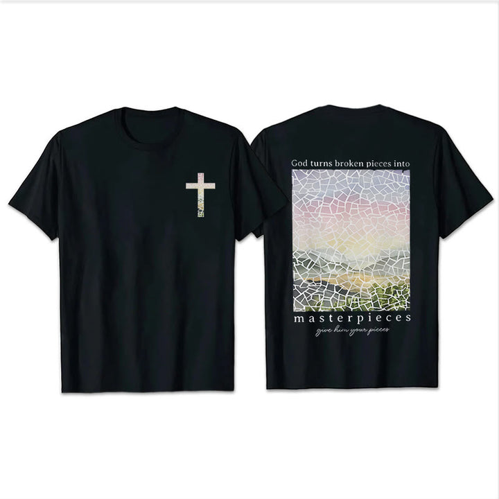 Christianartworkshop Dio trasforma i pezzi rotti in capolavori T-shirt - Nero - 2XL - image 3