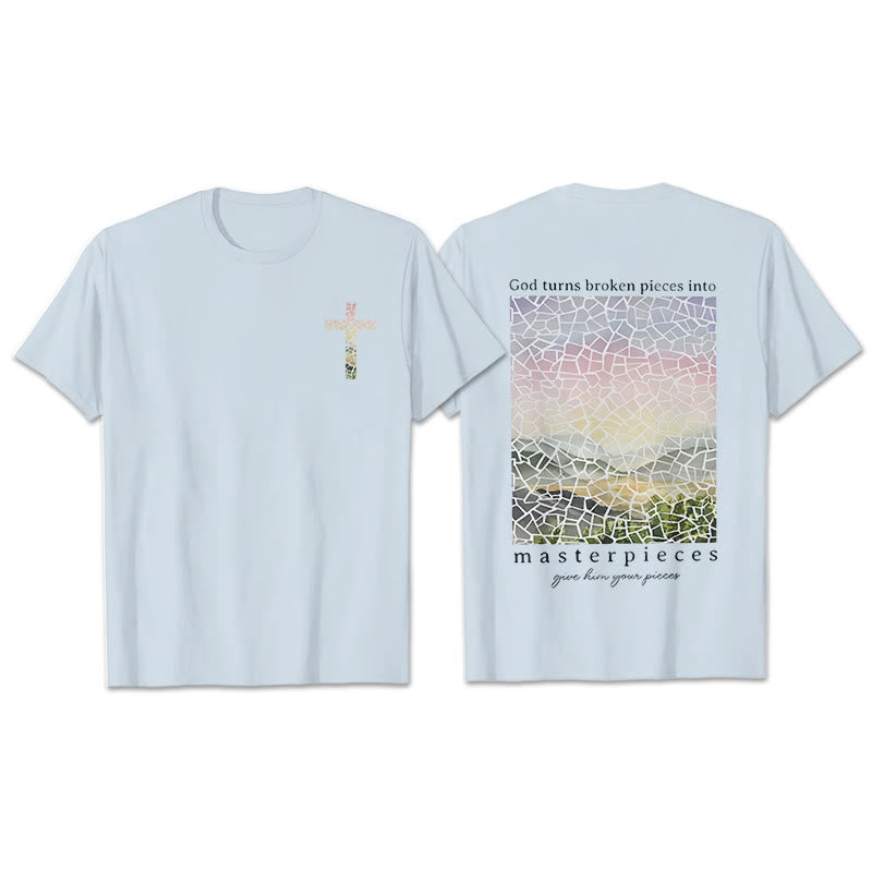 Christianartworkshop Dio trasforma i pezzi rotti in capolavori T-shirt - Blu - 2XL - image 10