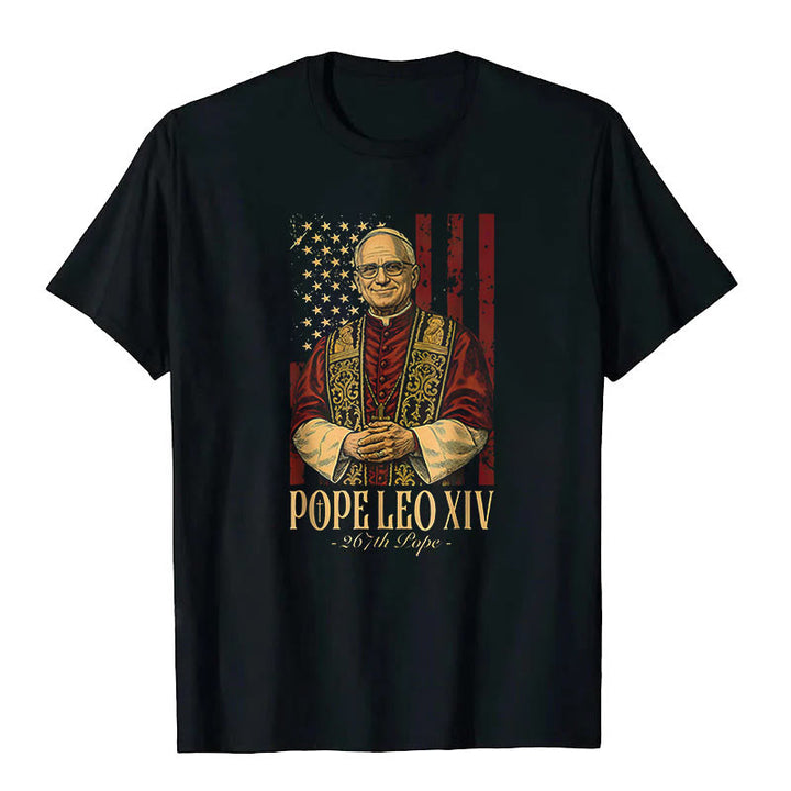 Christianartworkshop Cardinale americano Robert Prevost Papa Leone XIV T-shirt unisex - Nero - 2XL - image 0