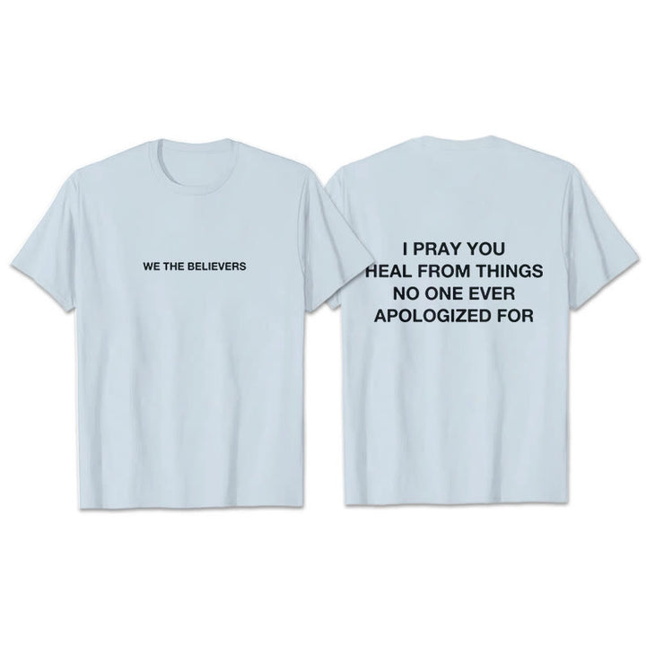 Christianartworkshop Ti prego di guarire dalle cose per cui nessuno si è mai scusato T-shirt - Blu - 2XL - image 14