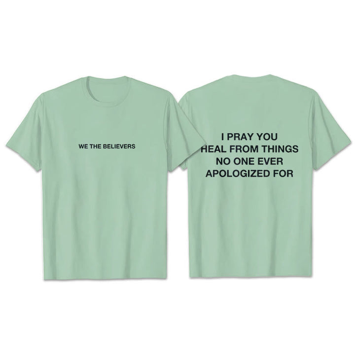 Christianartworkshop Ti prego di guarire dalle cose per cui nessuno si è mai scusato T-shirt - Verde chiaro - 2XL - image 10