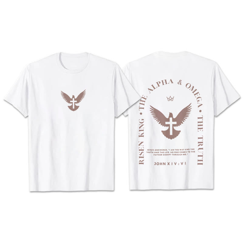 Christianartworkshop Gesù è la via, la verità, la vita, maglietta in cotone - Bianco - 2XL - image 0