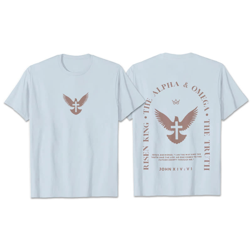 Christianartworkshop Gesù è la via, la verità, la vita, maglietta in cotone - Blu - 2XL - image 15