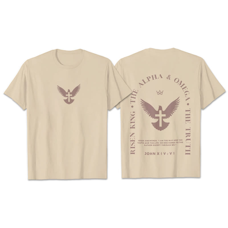 Christianartworkshop Gesù è la via, la verità, la vita, maglietta in cotone - Beige - 2XL - image 9