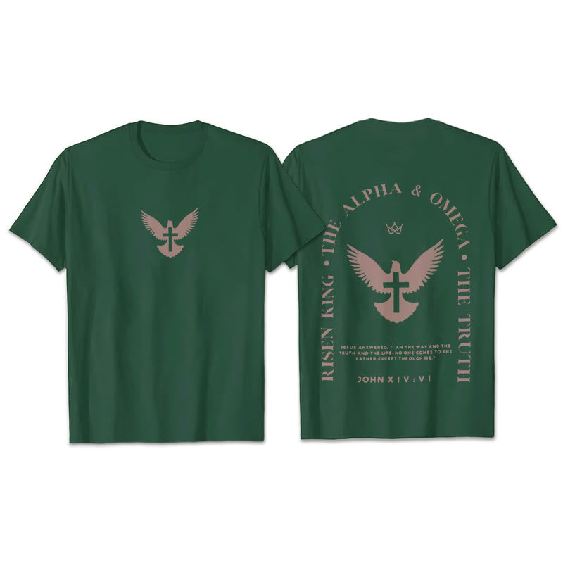 Christianartworkshop Gesù è la via, la verità, la vita, maglietta in cotone - Verde scuro - 2XL - image 23