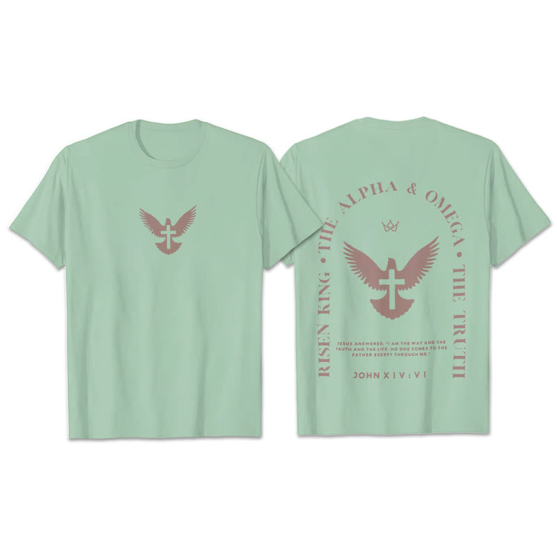 Christianartworkshop Gesù è la via, la verità, la vita, maglietta in cotone - Grigio chiaro - 2XL - image 21