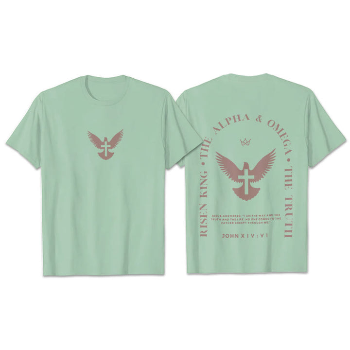 Christianartworkshop Gesù è la via, la verità, la vita, maglietta in cotone - Grigio chiaro - 2XL - image 21