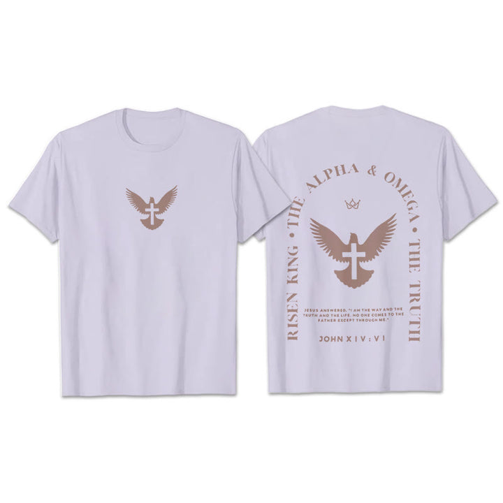 Christianartworkshop Gesù è la via, la verità, la vita, maglietta in cotone - Viola - 2XL - image 22