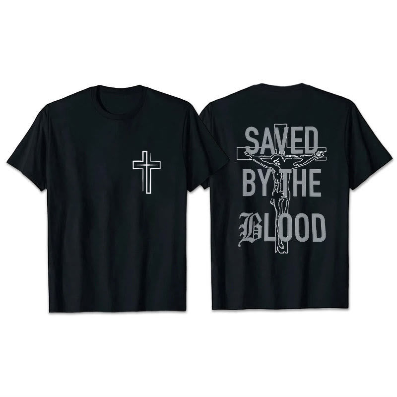 Christianartworkshop Salvato dal Signore T-shirt in cotone - Nero - 2XL - image 8