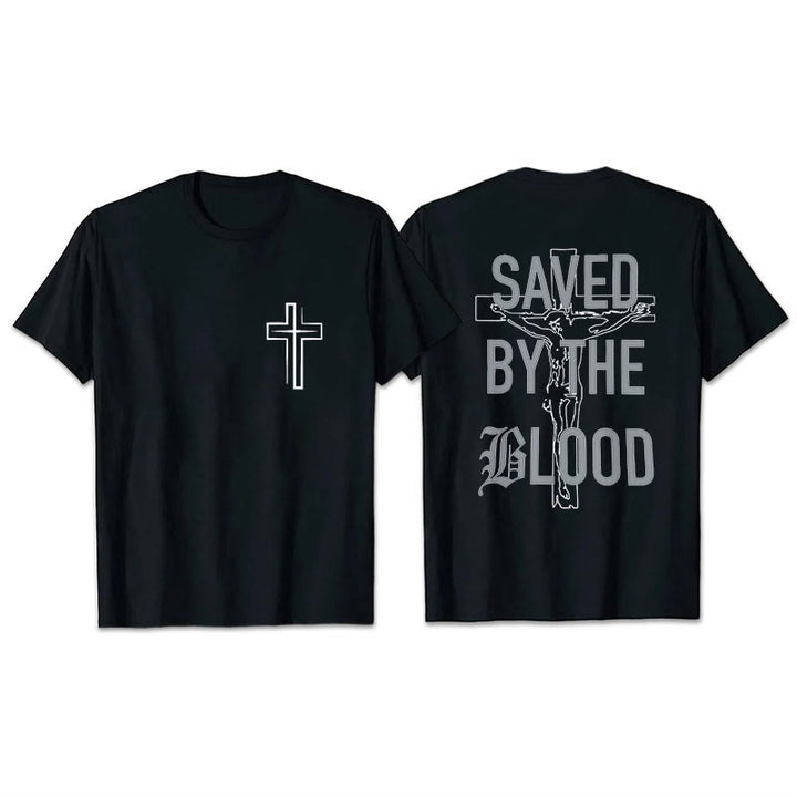 Christianartworkshop Salvato dal Signore T-shirt in cotone - Nero - 2XL - image 8