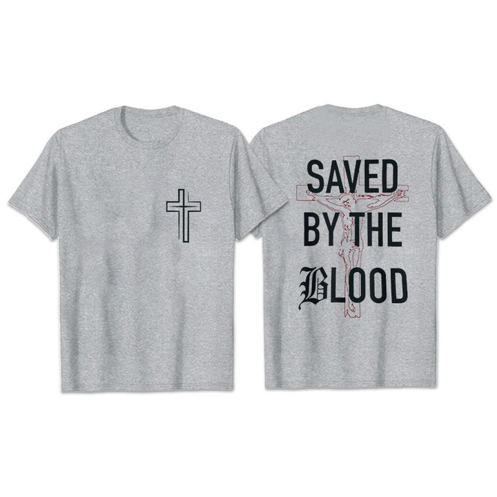 Christianartworkshop Salvato dal Signore T-shirt in cotone - Grigio chiaro - 2XL - image 21