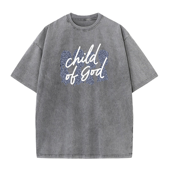 Christianartworkshop Bambino di Dio T-shirt unisex lavata - Grigio - 5XL - image 6