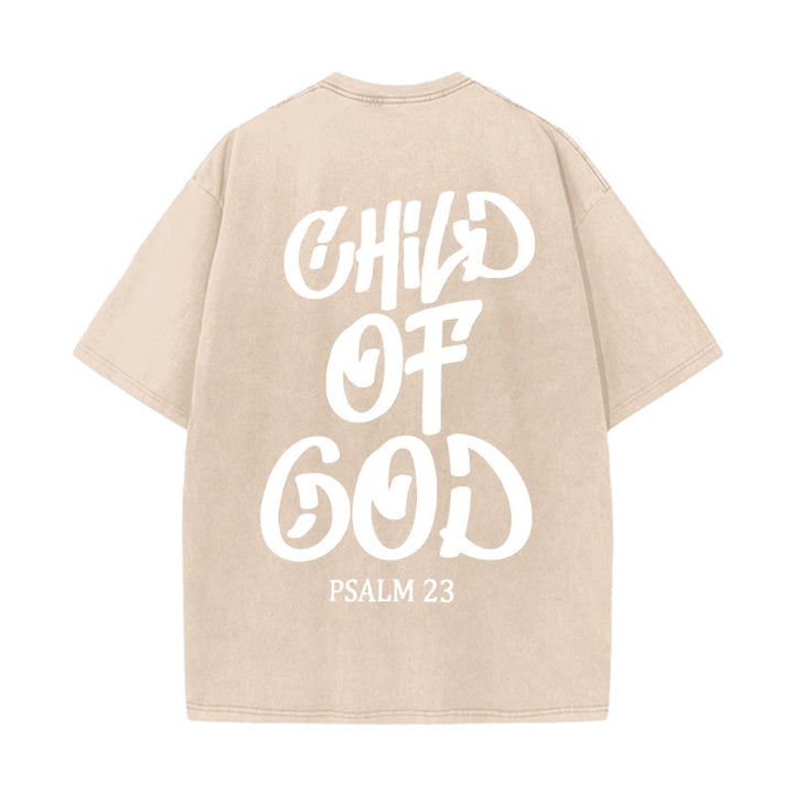 Christianartworkshop Maglietta unisex lavata Chic Spiritual Child of God Salmo 23 - Albicocca - 5XL - image 13