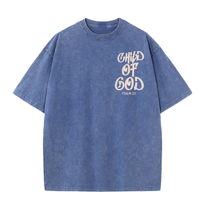 Christianartworkshop Maglietta unisex lavata Chic Spiritual Child of God Salmo 23 - image 10